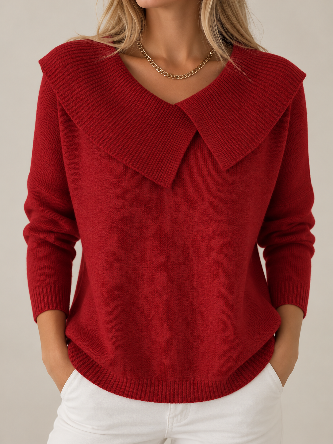 Livia | Jersey de Punto con Cuello Amplio