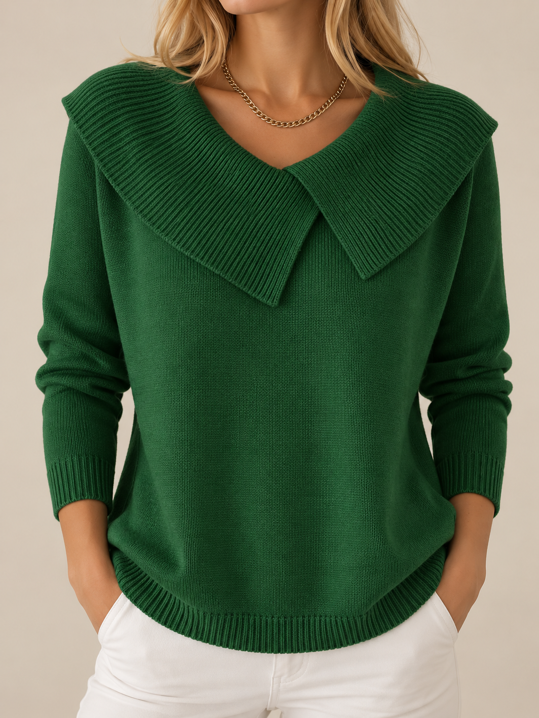 Livia | Jersey de Punto con Cuello Amplio