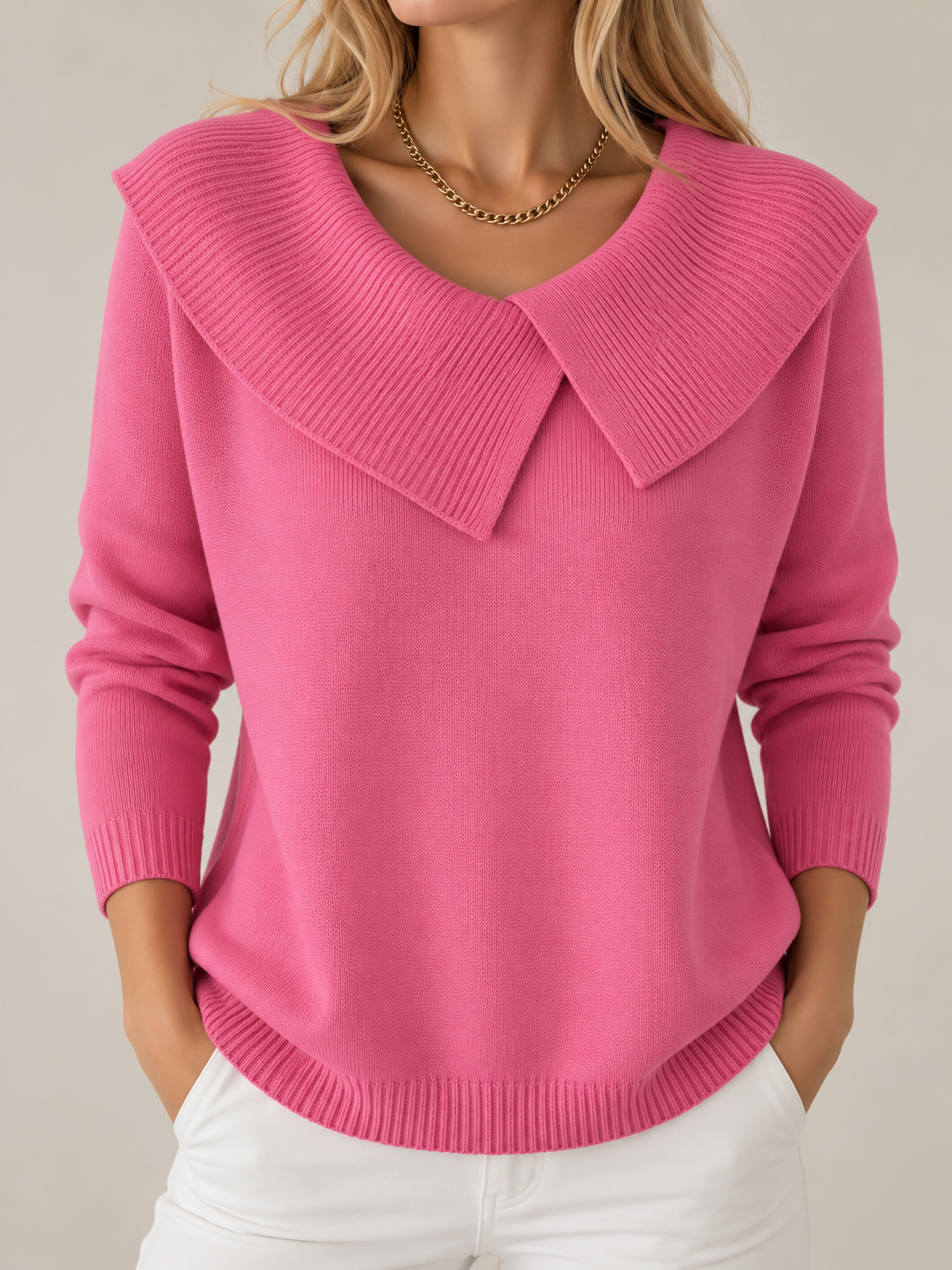 Livia | Jersey de Punto con Cuello Amplio