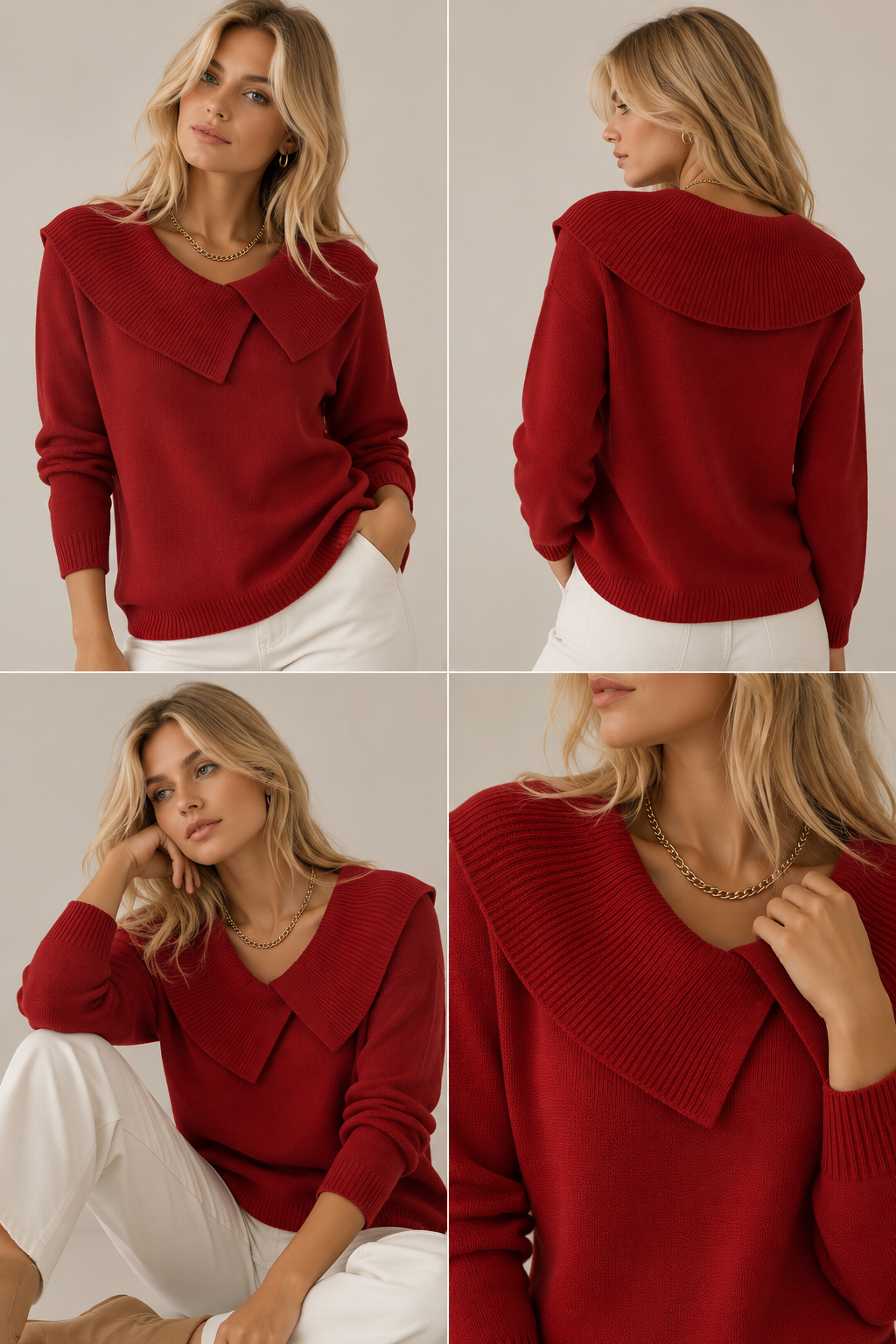 Livia | Jersey de Punto con Cuello Amplio