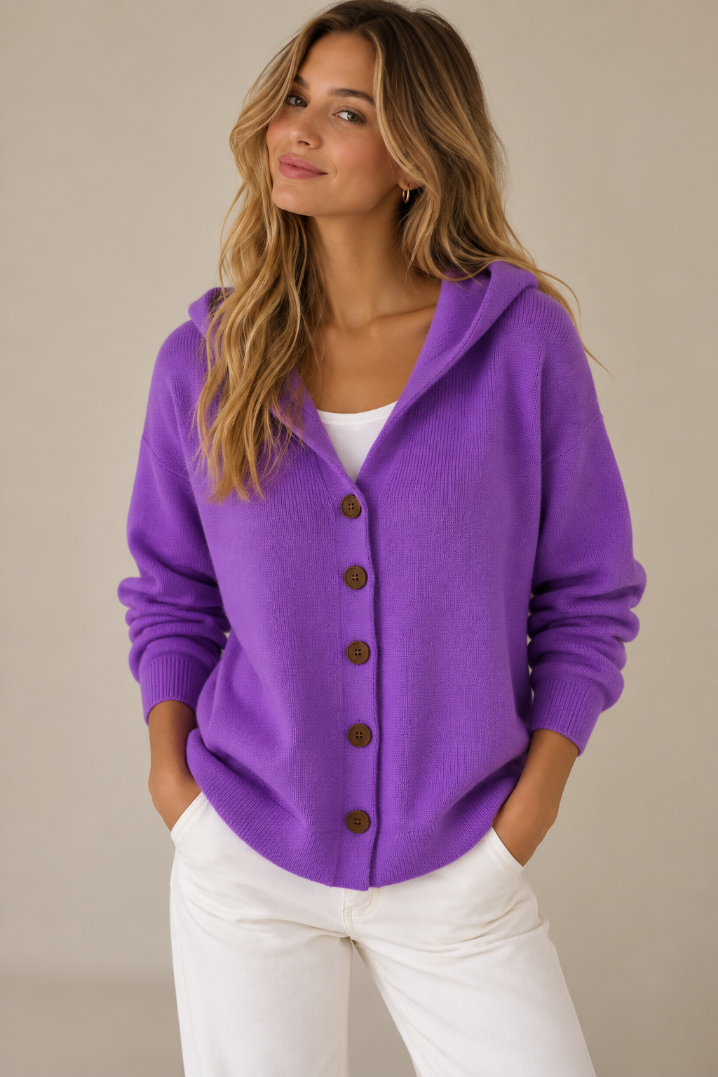 Celine | Chaqueta de Punto con Capucha