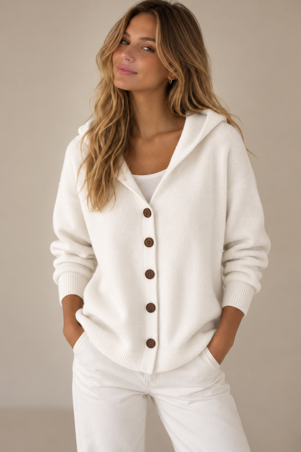 Celine | Chaqueta de Punto con Capucha