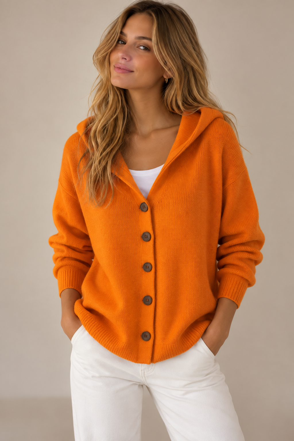 Celine | Chaqueta de Punto con Capucha