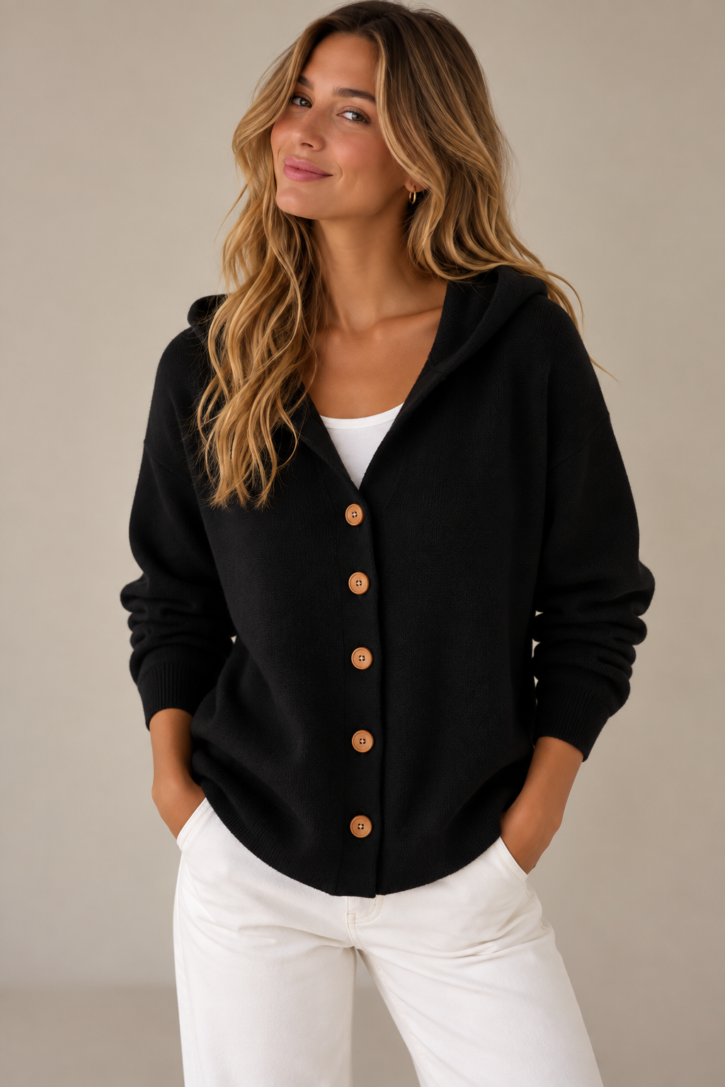 Celine | Chaqueta de Punto con Capucha
