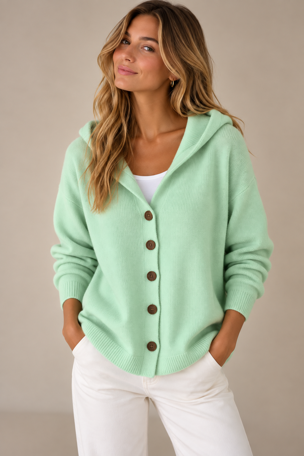 Celine | Chaqueta de Punto con Capucha