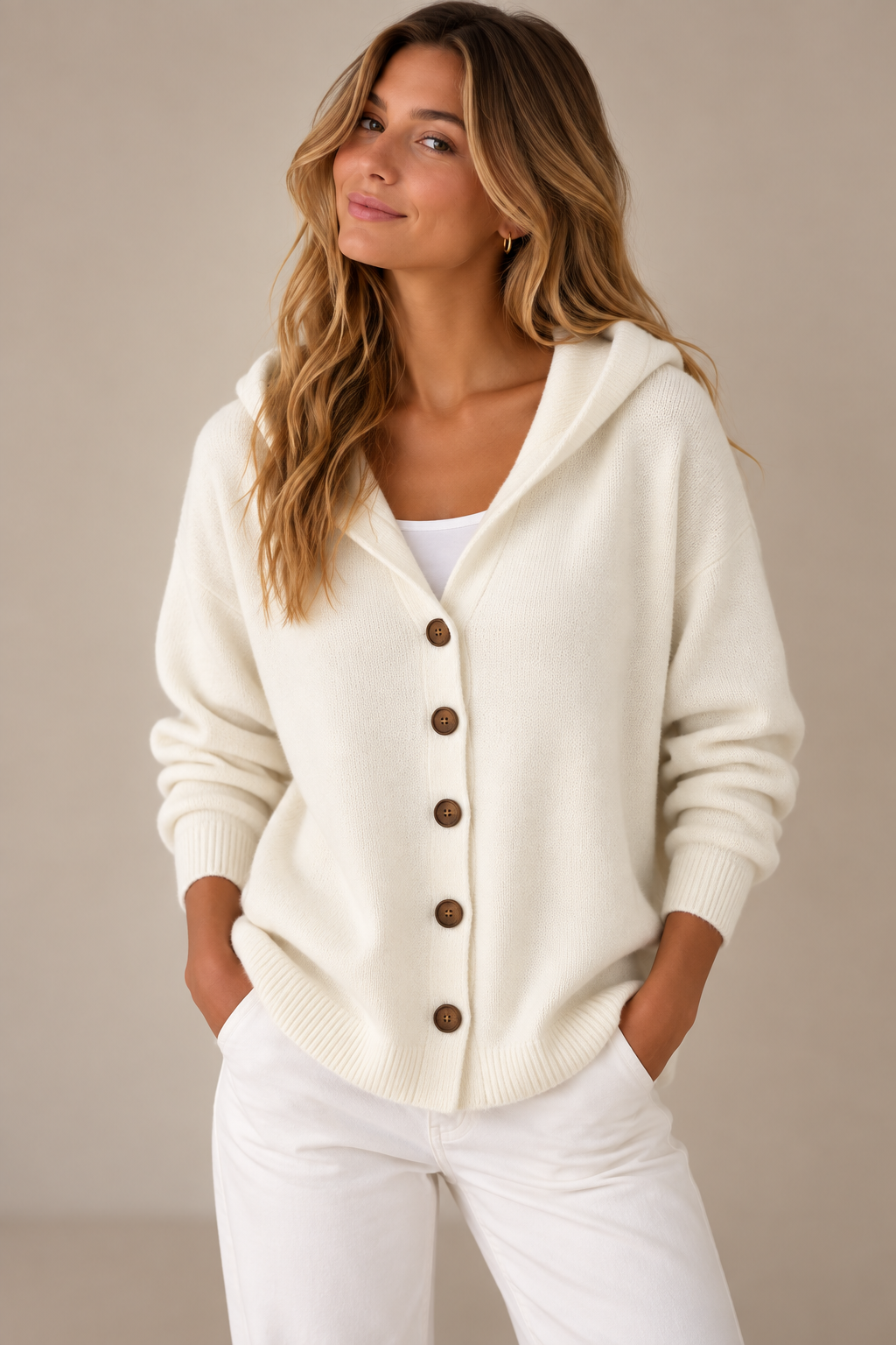 Celine | Chaqueta de Punto con Capucha