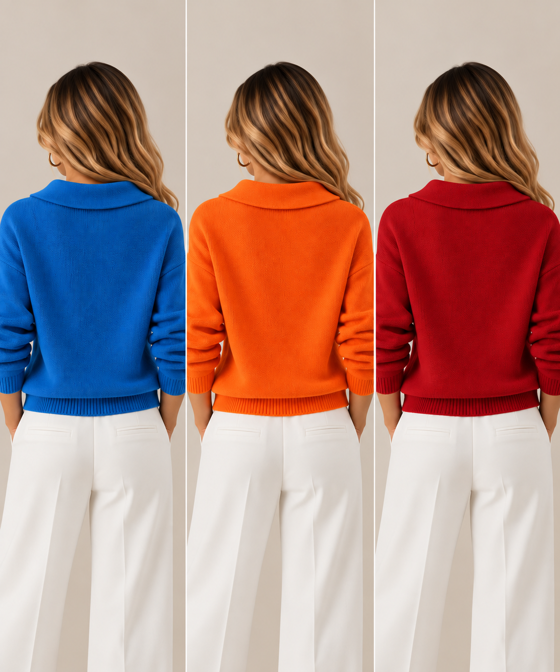 Mia | Chaqueta de Punto con Cuello Camisero