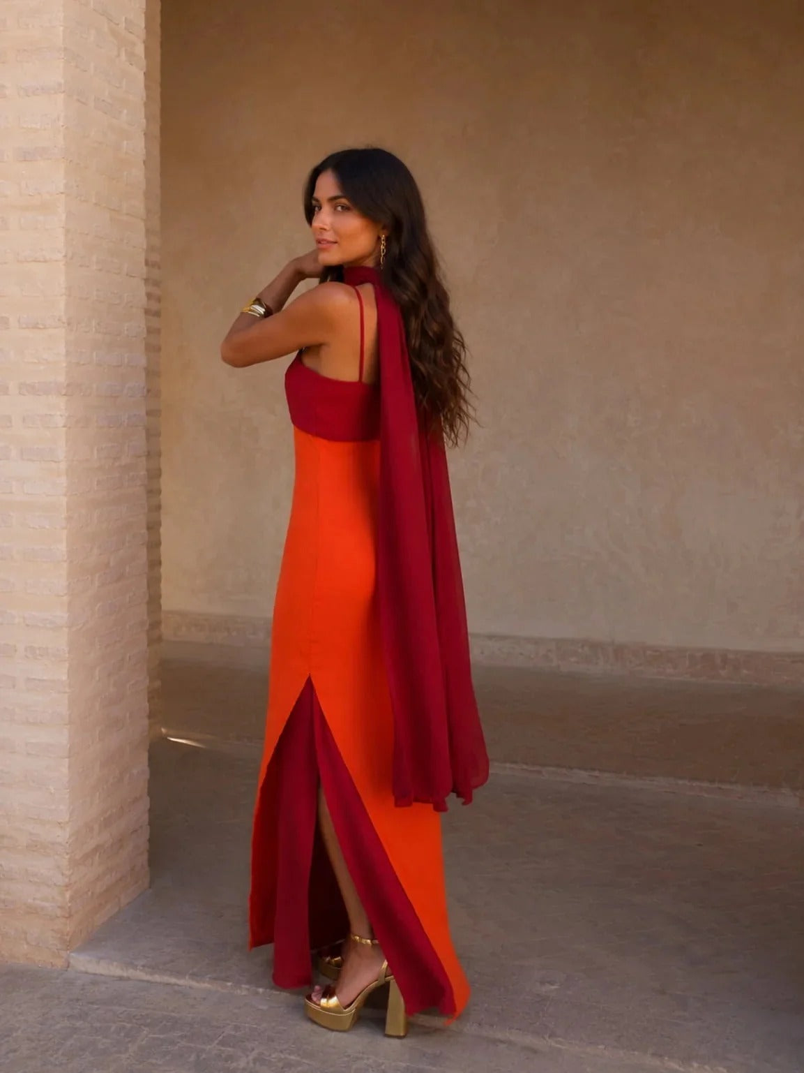 Noelia™ | Vestido Maxi Bicolor Elegante